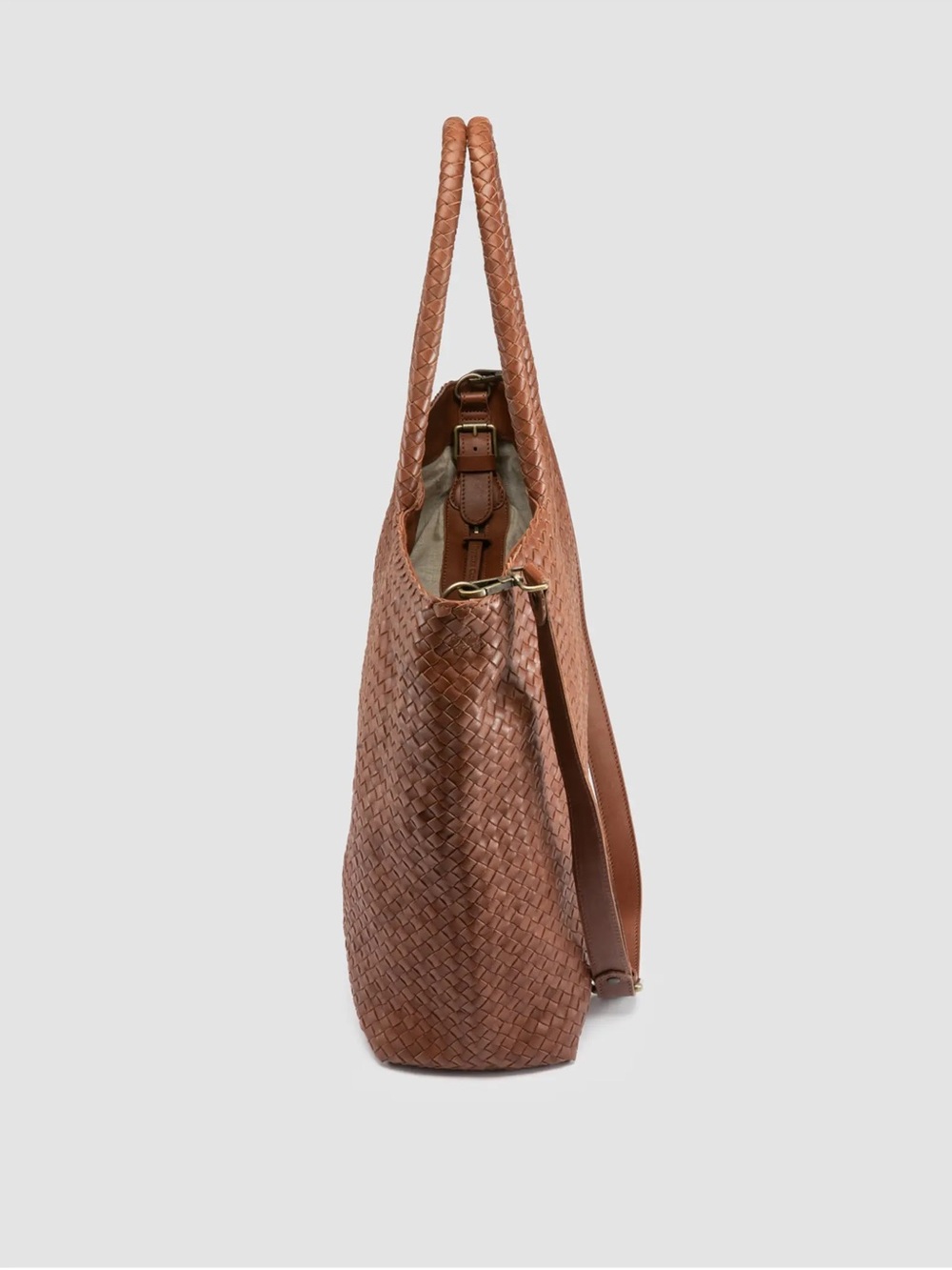 Officine Creative Raquel 002 Tote Bag Light Brown Handbag Purse - Picture 4 of 16